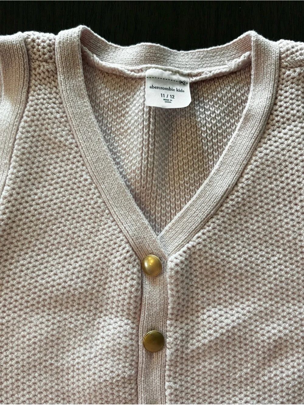 abercrombie kids Pink Knit Button Vest